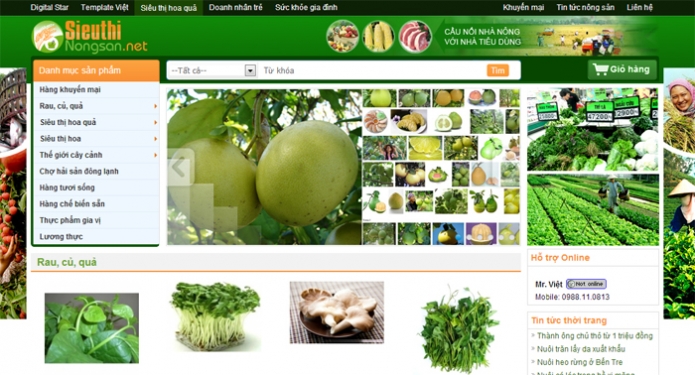 Thiết kế website nông sản chuyên nghiệp giá rẻ