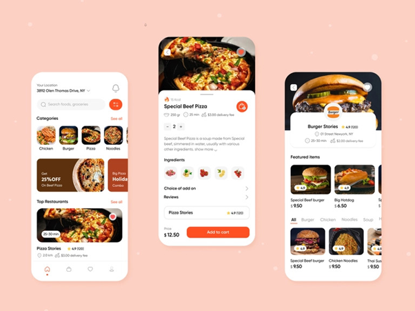 giao diện mobile app
