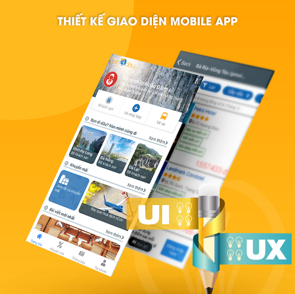 giao diện mobile app