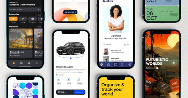 giao diện mobile app